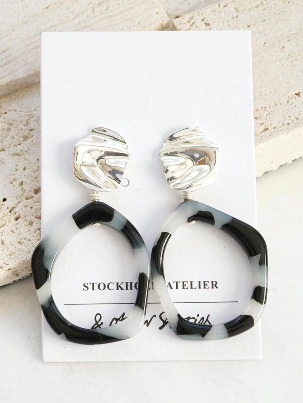 & Other Stories Resin Hooped Hanging Earrings